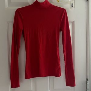 Red turtleneck